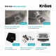 Kraus KHU23 Pax 22 1/2" Single Bowl Undermount Stainless Steel Rectangular Kitchen Sink