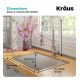 Kraus KHU24L-1610-53 Pax 24" Single Bowl Undermount Stainless Steel Laundry Utility Sink with Pull Down Kitchen Faucet and Soap Dispenser