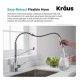 Kraus KHU24L-1610-53 Pax 24" Single Bowl Undermount Stainless Steel Laundry Utility Sink with Pull Down Kitchen Faucet and Soap Dispenser