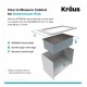 Kraus KHU24L-1610-53 Pax 24" Single Bowl Undermount Stainless Steel Laundry Utility Sink with Pull Down Kitchen Faucet and Soap Dispenser