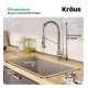 Kraus KHU29-1610-53 Pax 28 1/2" Single Bowl Undermount Stainless Steel Kitchen Sink with Pull Down Kitchen Faucet and Soap Dispenser