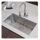 Kraus KHU29-1610-53 Pax 28 1/2" Single Bowl Undermount Stainless Steel Kitchen Sink with Pull Down Kitchen Faucet and Soap Dispenser