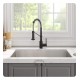 Kraus KHU32-1610-53 Pax 31 1/2" Single Bowl Undermount Stainless Steel Kitchen Sink with Pull Down Kitchen Faucet and Soap Dispenser