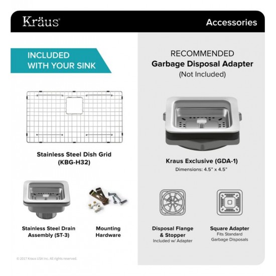 Kraus KHU32-2610-41 Pax 30 1/2" Single Bowl Undermount Stainless Steel Kitchen Sink with Pull-Out Kitchen Faucet and Soap Dispenser