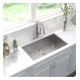 Kraus KHU32-2620-41 Pax 30 1/2" Single Bowl Undermount Stainless Steel Kitchen Sink with Pull-Down Kitchen Faucet and Soap Dispenser