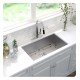 Kraus KHU32-2720-41 Pax 30 1/2" Single Bowl Undermount Stainless Steel Kitchen Sink with Pull-Down Kitchen Faucet and Soap Dispenser