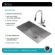 Kraus KHU32-2720-41 Pax 30 1/2" Single Bowl Undermount Stainless Steel Kitchen Sink with Pull-Down Kitchen Faucet and Soap Dispenser