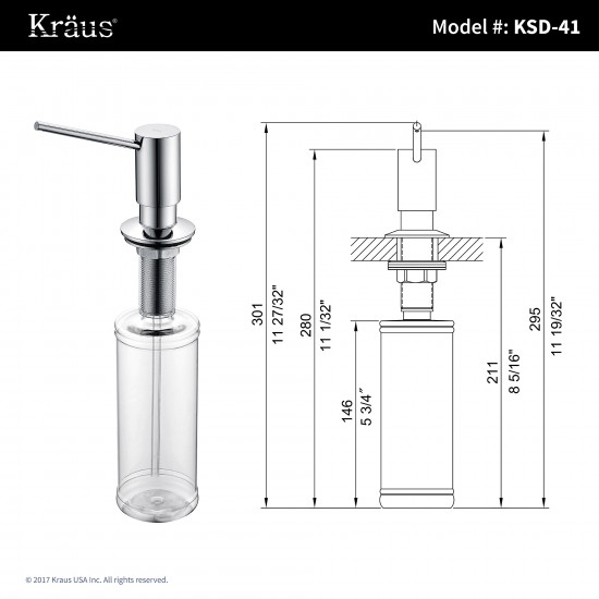 Kraus KHU32-2720-41 Pax 30 1/2" Single Bowl Undermount Stainless Steel Kitchen Sink with Pull-Down Kitchen Faucet and Soap Dispenser