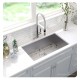 Kraus KHU32-2730-41CH Pax 30 1/2" Single Bowl Undermount Stainless Steel Kitchen Sink with Flex Kitchen Faucet and Soap Dispenser