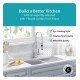 Kraus KHU322-2730-41CH Pax 31 1/2" Double Bowl Undermount Stainless Steel Kitchen Sink with Flex Kitchen Faucet and Soap Dispenser