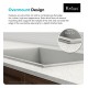 Kraus KP1TS33S-4 Pax 33" Single Bowl Drop-In Stainless Steel Rectangular Kitchen Sink in Satin Nickel with Four Pre-Drilled Holes