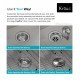 Kraus KP1TS33S-4 Pax 33" Single Bowl Drop-In Stainless Steel Rectangular Kitchen Sink in Satin Nickel with Four Pre-Drilled Holes
