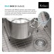 Kraus KP1TS33S-4 Pax 33" Single Bowl Drop-In Stainless Steel Rectangular Kitchen Sink in Satin Nickel with Four Pre-Drilled Holes