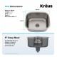 Kraus KBU11 20 3/4" Single Bowl Undermount Stainless Steel Square Kitchen Sink