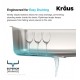 Kraus KBU11 20 3/4" Single Bowl Undermount Stainless Steel Square Kitchen Sink