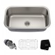 Kraus KBU14 31 1/2" Single Bowl Undermount Stainless Steel Rectangular Kitchen Sink