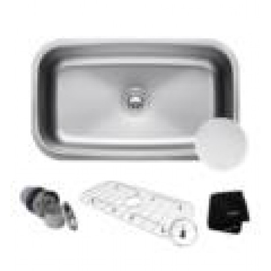 Kraus KBU14 31 1/2" Single Bowl Undermount Stainless Steel Rectangular Kitchen Sink