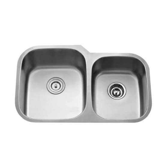 Kraus KBU24 32" Double Bowl Undermount Stainless Steel Rectangular Kitchen Sink