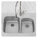 Kraus KBU24 32" Double Bowl Undermount Stainless Steel Rectangular Kitchen Sink