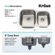 Kraus KBU24 32" Double Bowl Undermount Stainless Steel Rectangular Kitchen Sink