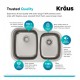 Kraus KBU24 32" Double Bowl Undermount Stainless Steel Rectangular Kitchen Sink