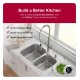 Kraus KBU24E Outlast MicroShield 32" Double Bowl Undermount Stainless Steel Rectangular Kitchen Sink