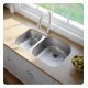 Kraus KBU25 32 3/8" Double Bowl Undermount Stainless Steel Rectangular Kitchen Sink