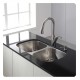 Kraus KBU28 38 5/8" Double Bowl Undermount Stainless Steel Rectangular Kitchen Sink