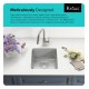 Kraus KD1US17B Dex 16 7/8" Single Bowl Undermount Stainless Steel Kitchen Sink