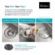 Kraus KD1US17B Dex 16 7/8" Single Bowl Undermount Stainless Steel Kitchen Sink