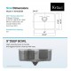 Kraus KD1US25B Dex 24 3/4" Single Bowl Undermount Stainless Steel Rectangular Kitchen Sink