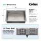 Kraus KHT300-33 Standart Pro 33" Single Bowl Drop-In Stainless Steel Rectangular Kitchen Sink