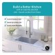 Kraus KHU100-32-1650-41 32" Single Bowl Undermount Stainless Steel Kitchen Sink with Pull-Down Kitchen Faucet and Soap Dispenser