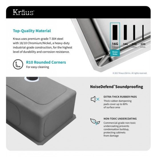 Kraus KHU100-32-2620-41SS 32" Single Bowl Undermount Stainless Steel Kitchen Sink with Pull-Down Kitchen Faucet and Soap Dispenser