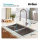 Kraus KHU103-33-1610-53 Standart Pro 32 3/4" Double Bowl Undermount Kitchen Sink with Commercial Pull-Down Kitchen Faucet