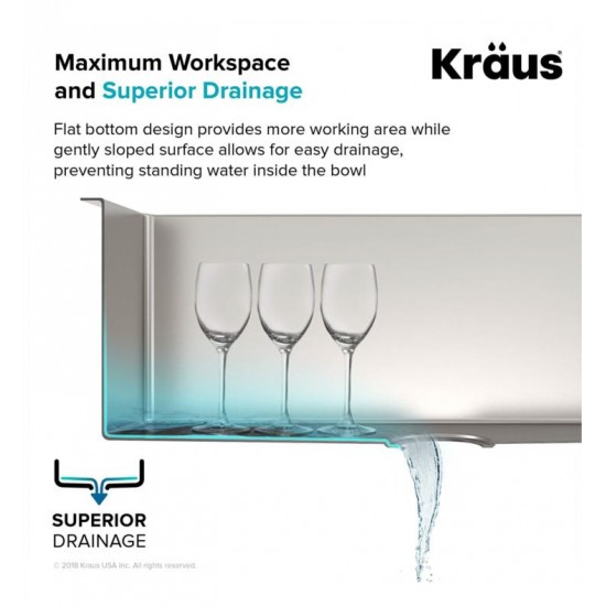 Kraus KHU103-33-1610-53 Standart Pro 32 3/4" Double Bowl Undermount Kitchen Sink with Commercial Pull-Down Kitchen Faucet