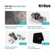 Kraus KHU103-33-1610-53 Standart Pro 32 3/4" Double Bowl Undermount Kitchen Sink with Commercial Pull-Down Kitchen Faucet