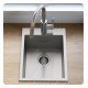 Kraus KP1TS15S-1 Pax 15" Single Bowl Drop-In Stainless Steel Rectangular Kitchen Sink