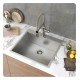 Kraus KP1TS25S-1 Pax 25" Single Bowl Drop-In Stainless Steel Rectangular Kitchen Sink in Satin Nickel with One Pre-Drilled Hole