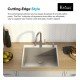 Kraus KP1TS25S-1 Pax 25" Single Bowl Drop-In Stainless Steel Rectangular Kitchen Sink in Satin Nickel with One Pre-Drilled Hole