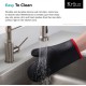 Kraus KSM-1BLACK Heat-Resistant 100% Food-Safe Silicone Non-Slip Oven Mitt in Black