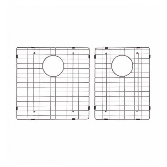 Kraus KBG-103-33-2 12 5/8" Stainless Steel Bottom Sink Grid with Protective Anti-Scratch Bumpers for Right Bowl Kitchen Sink