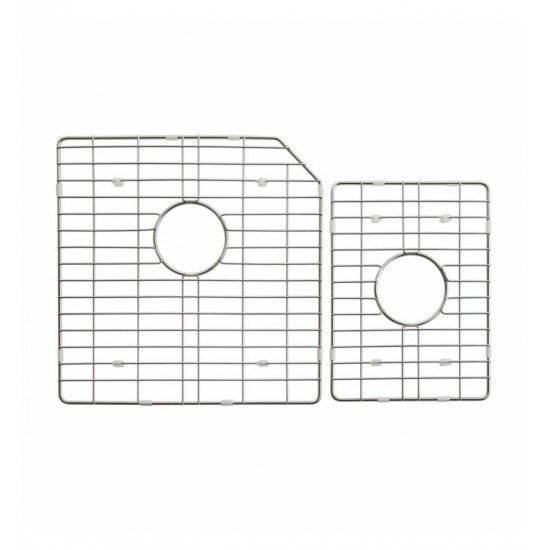 Kraus KBG-123-32-1 17 5/8" Stainless Steel Bottom Sink Grid with Protective Anti-Scratch Bumpers for Left Bowl Kitchen Sink