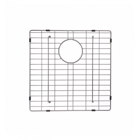 Kraus KBG-203-33-1 17 1/8" Stainless Steel Bottom Sink Grid with Protective Anti-Scratch Bumpers for Left Bowl Kitchen Sink