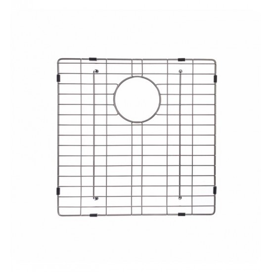 Kraus KBG-203-33-1 17 1/8" Stainless Steel Bottom Sink Grid with Protective Anti-Scratch Bumpers for Left Bowl Kitchen Sink