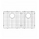 Kraus KBG-203-33-1 17 1/8" Stainless Steel Bottom Sink Grid with Protective Anti-Scratch Bumpers for Left Bowl Kitchen Sink