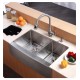 Kraus KBG-203-33-1 17 1/8" Stainless Steel Bottom Sink Grid with Protective Anti-Scratch Bumpers for Left Bowl Kitchen Sink