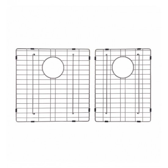 Kraus KBG-203-33-2 11 1/4" Stainless Steel Bottom Sink Grid with Protective Anti-Scratch Bumpers for Right Bowl Kitchen Sink