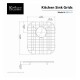 Kraus KBG-22 12 3/8" Stainless Steel Bottom Sink Grid with Protective Anti-Scratch Bumpers for KBU22 Kitchen Sink