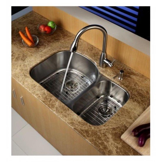 Kraus KBG-23-1 15 3/4" Stainless Steel Bottom Sink Grid with Protective Anti-Scratch Bumpers for Left Bowl Kitchen Sink